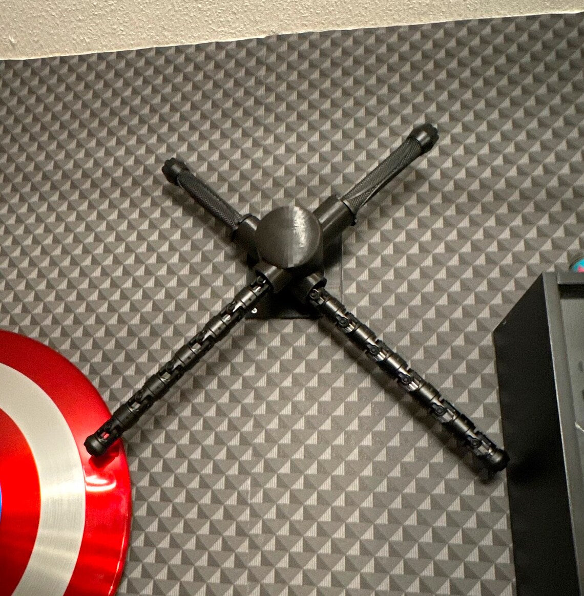 Wall Mount for Black Widow Batons in black