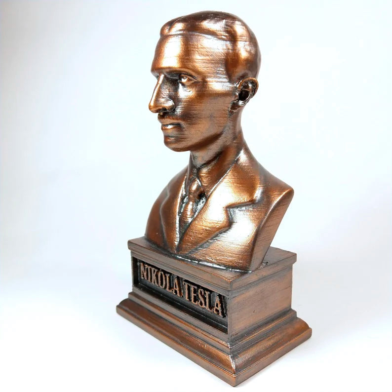 Nikola Tesla Bust Statue Sculpture Handmade
