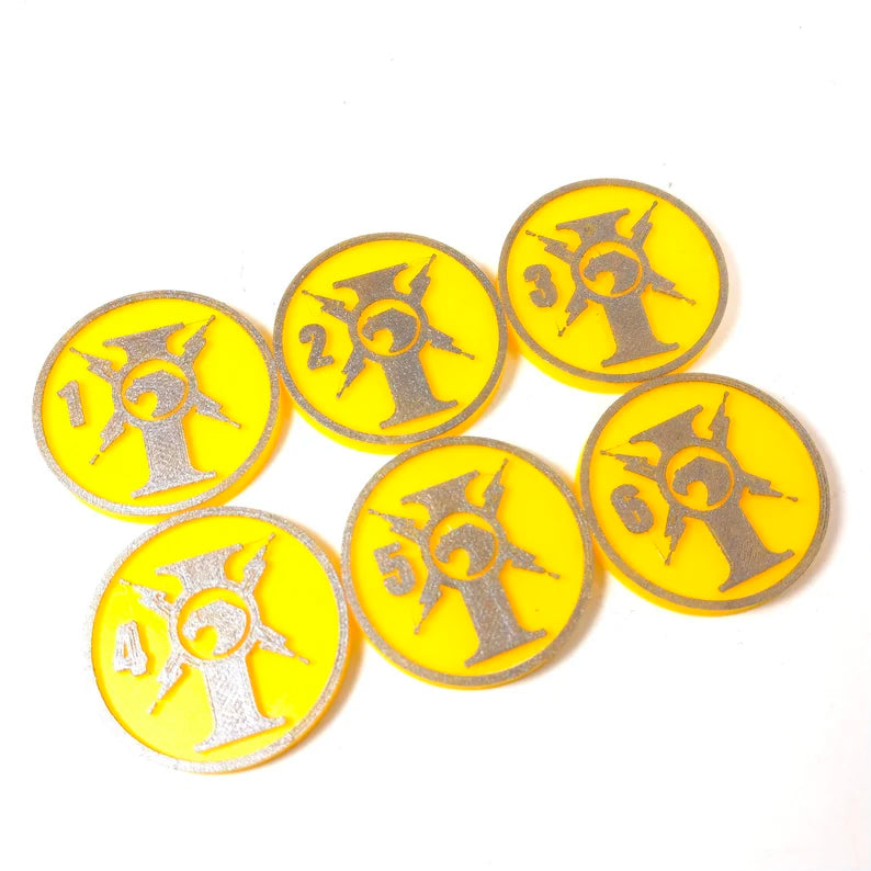Warhammer 40k - Golden Boy Objective Markers