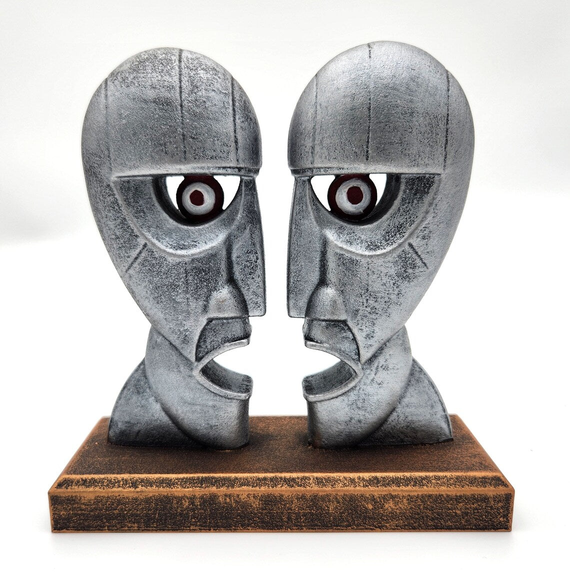 The Division Bell - Sculpture Heads - Handmade Desktop Sculpture - Pink Floyd Tribute