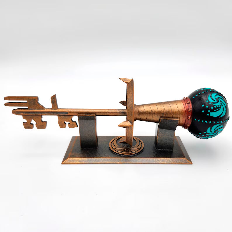 Skeleton Key Lockpick Thieves' Guild Quest Gamer gift with stand