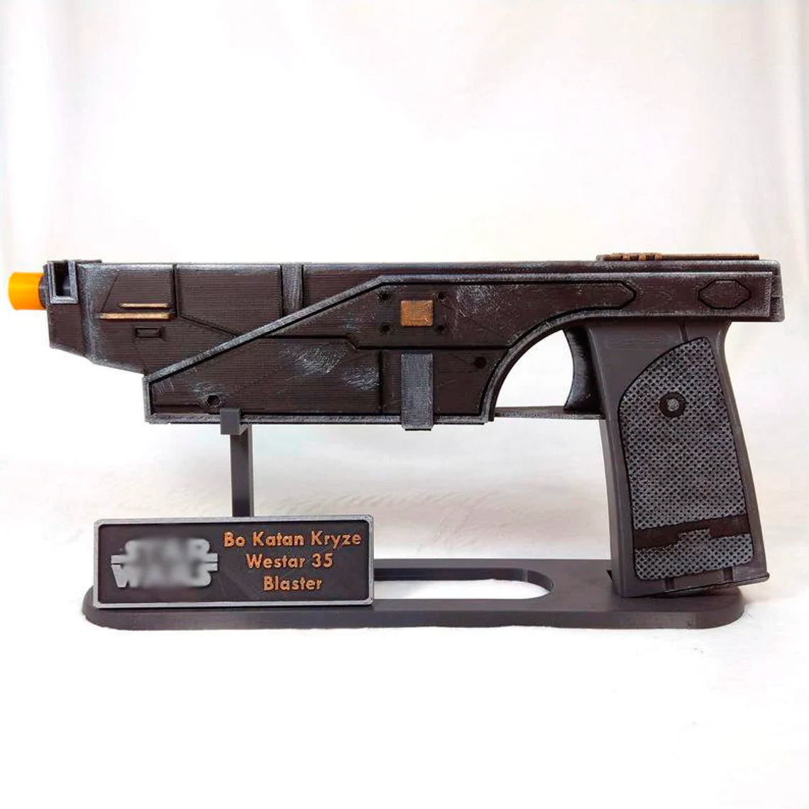 Westar 35 Bo Katan Kryze Blaster with Stand - Prop Cosplay Handmade