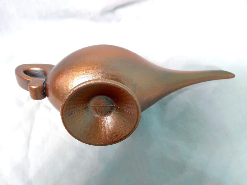 Aladdin Lamp Jinn Genie's Lamp 3D Printed and painted Handmade