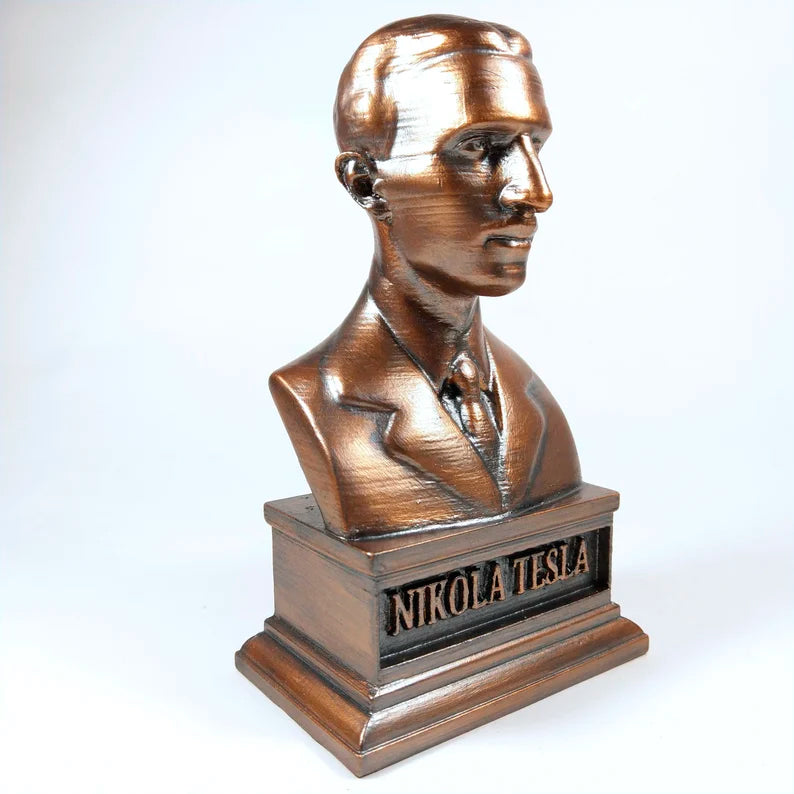Nikola Tesla Bust Statue Sculpture Handmade