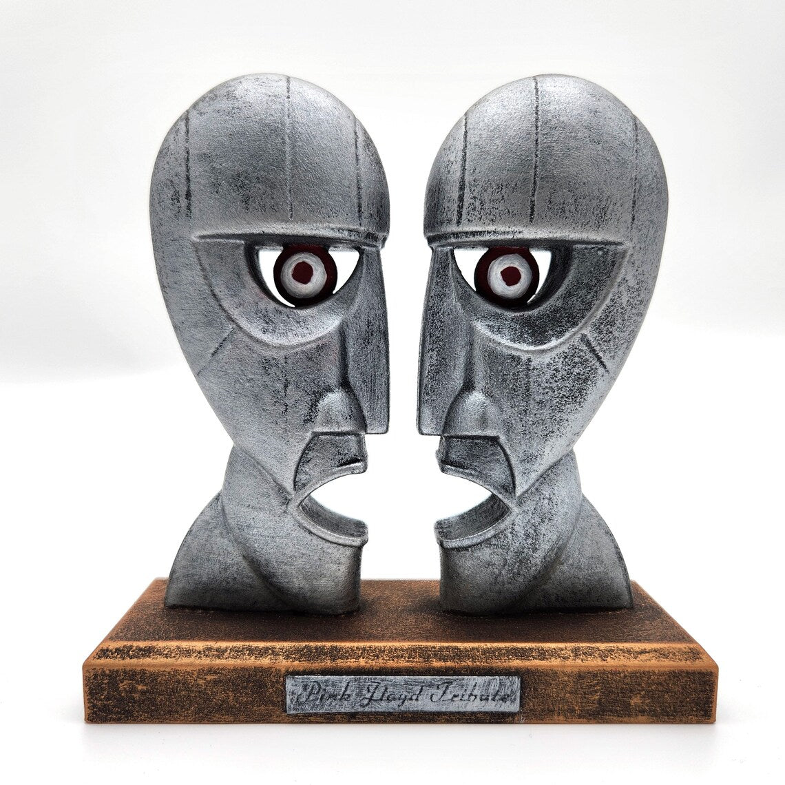 The Division Bell - Sculpture Heads - Handmade Desktop Sculpture - Pink Floyd Tribute