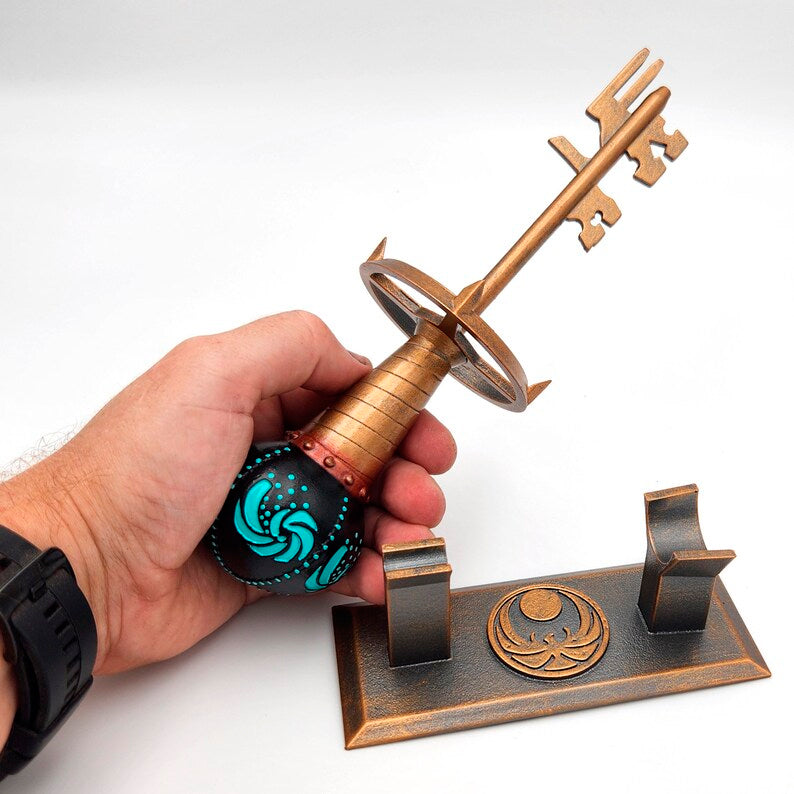 Skeleton Key Lockpick Thieves' Guild Quest Gamer gift with stand
