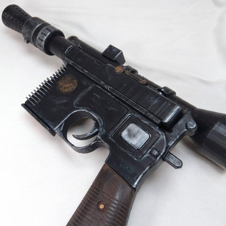 NEW Han Solo DL-44 Blaster with Stand - Prop Cosplay Handmade