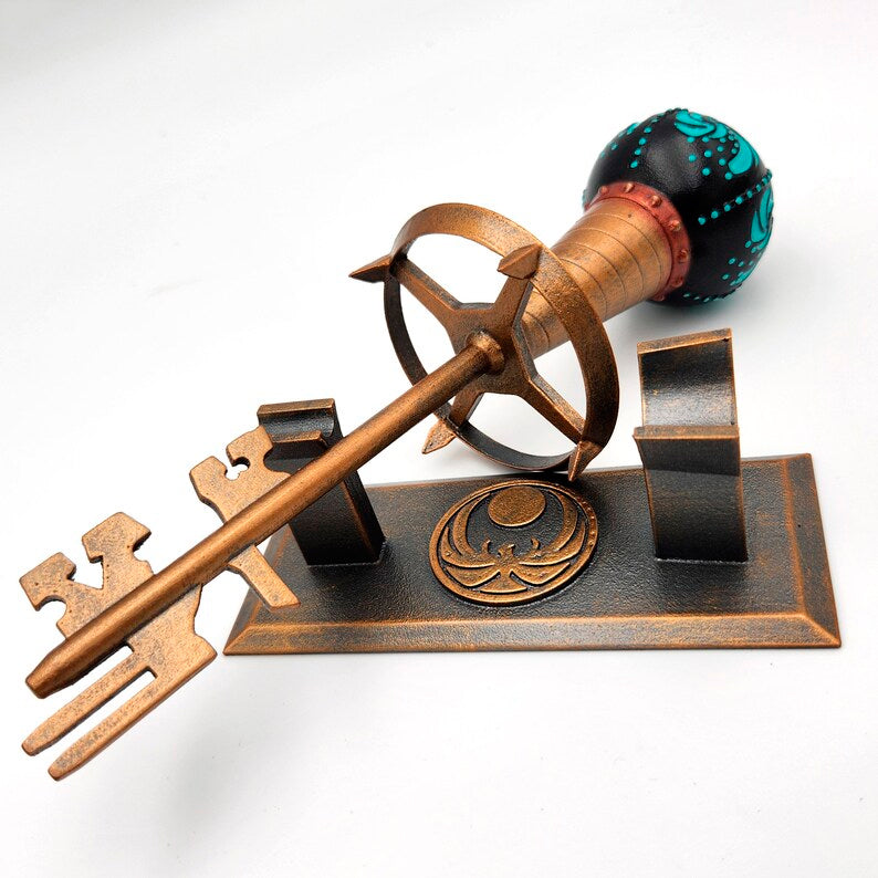 Skeleton Key Lockpick Thieves' Guild Quest Gamer gift with stand