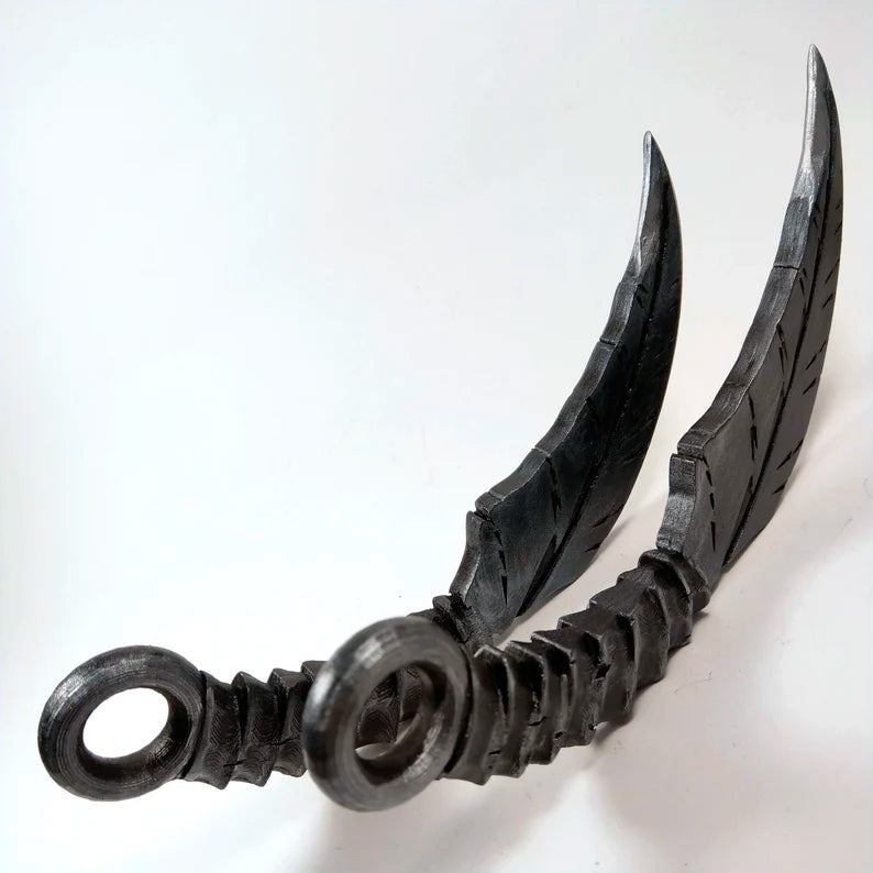 Mazikeen's Blade Daggers from Lucifer 2pcs black gray Handmade