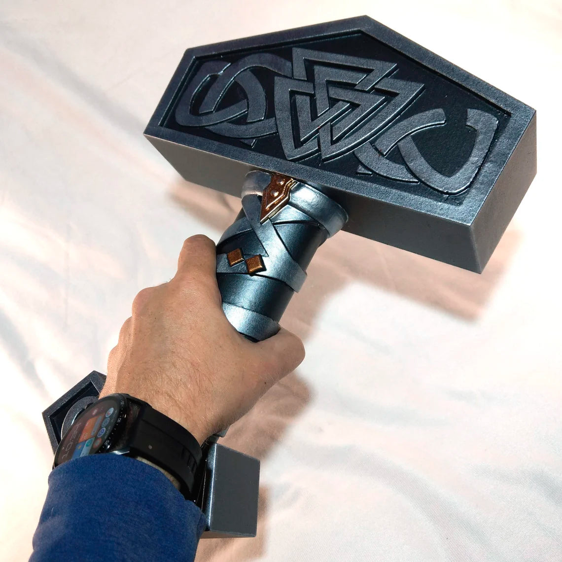 Mjolnir Viking Hammer with wall mount Handmade