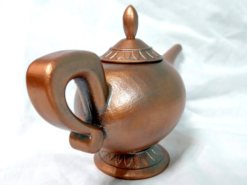 Aladdin Lamp Jinn Genie's Lamp 3D Printed and painted Handmade