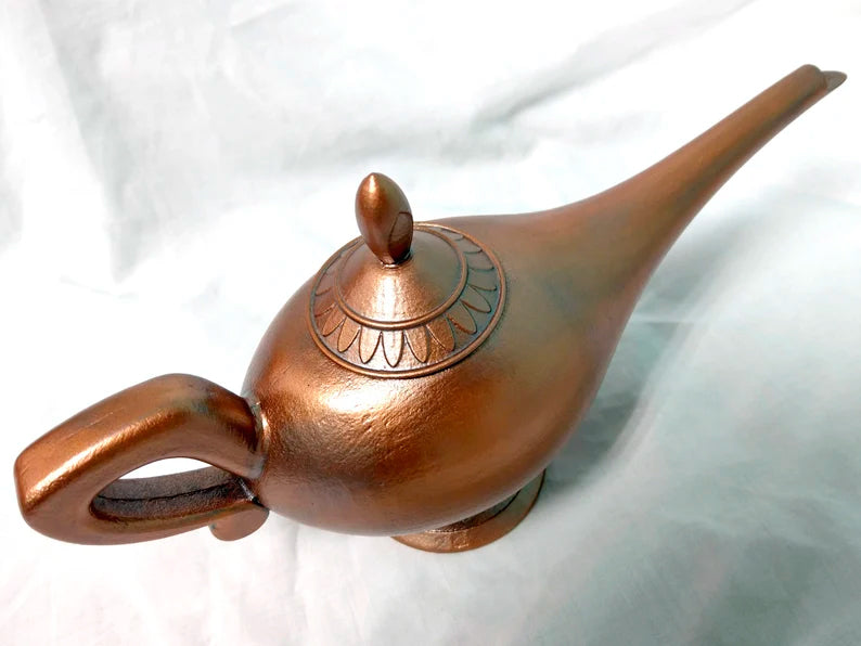 Aladdin Lamp Jinn Genie's Lamp 3D Printed and painted Handmade