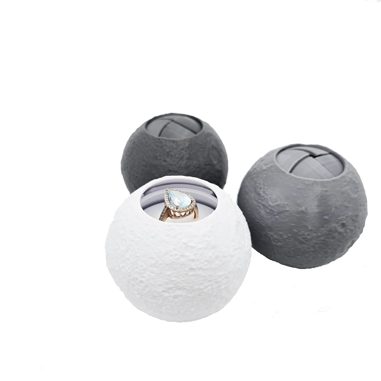 Moon Ring Box for Romantic Gift, Proposal or Wedding Ceremony.