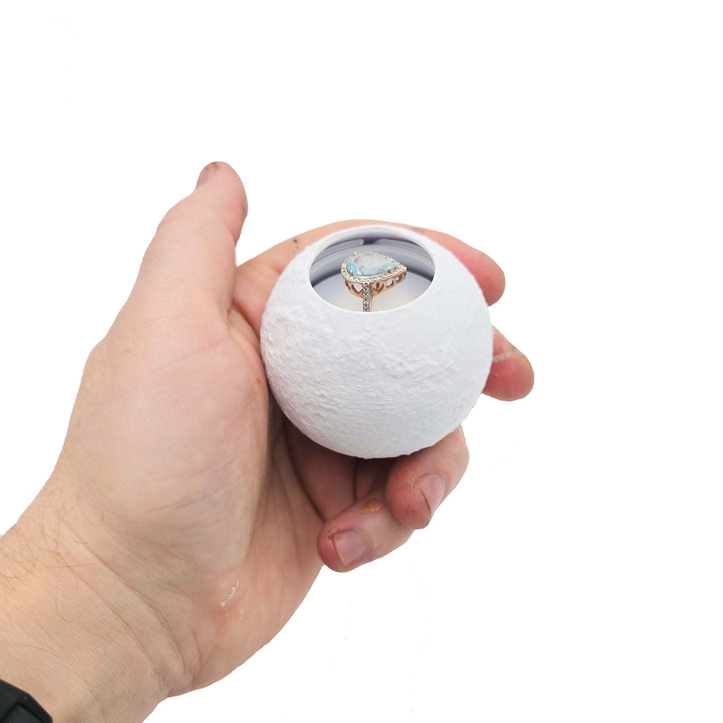 Moon Ring Box for Romantic Gift, Proposal or Wedding Ceremony.