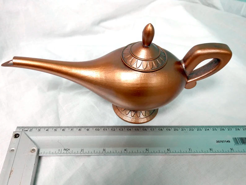 Aladdin Lamp Jinn Genie's Lamp 3D Printed and painted Handmade